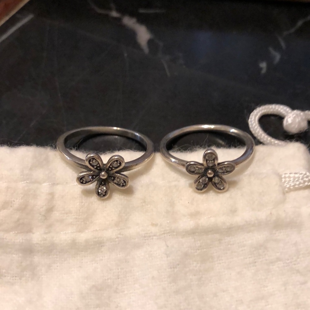 Stackable bands set 2 daisy meadows - Picture 2 of 6